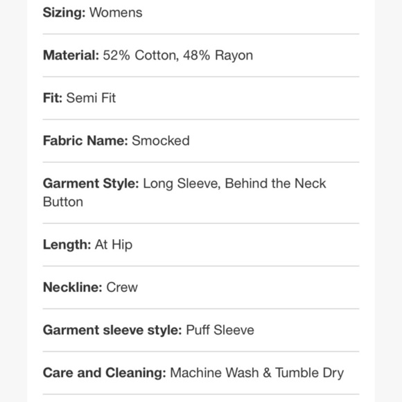 Universal Thread Women's Puff Long Sleeve Smocked Blouse - Picture 10 of 14